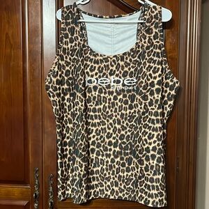 BEBE Sport animal print top Size 3X